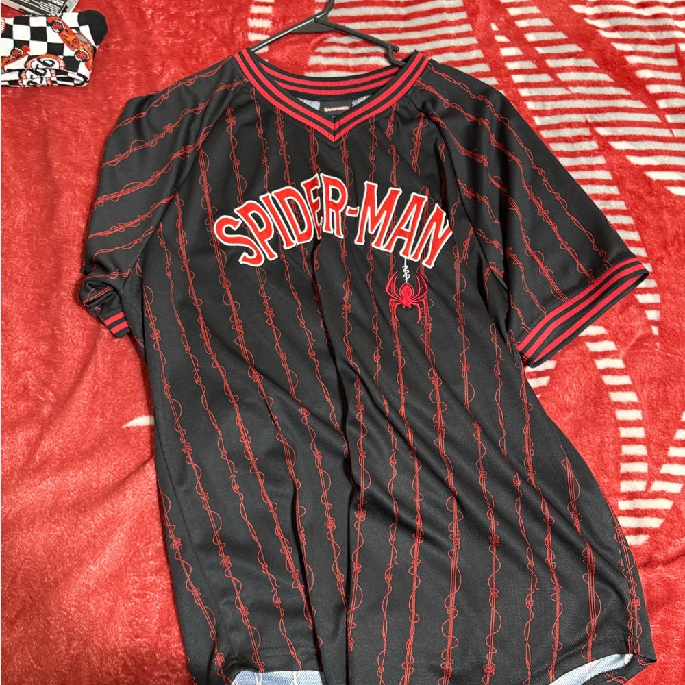 Marvel Black and Red Striped Apparel